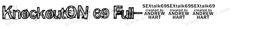 KnockoutON 69 Full字体转换